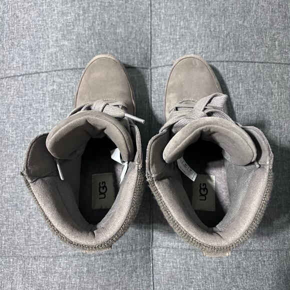 Ugg Wedge Boot Women 7 Mole Brown Kriston Nubuck Leather Waterproof - Picture 8 of 9